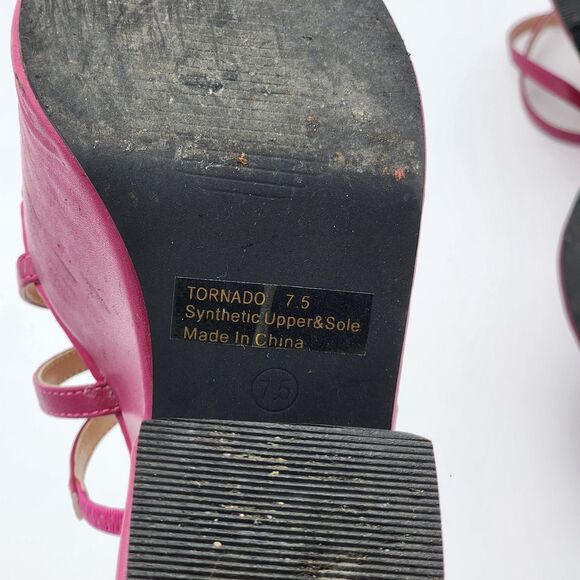 Lemon Drop by Privileged Fuchsia Tornado Platform Sandals Size 7.5 - Picture 8 of 16